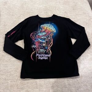 Pyscho Tuna Jellyfish Tropical Glow Long Sleeve Shirt organic cotton beach XXL